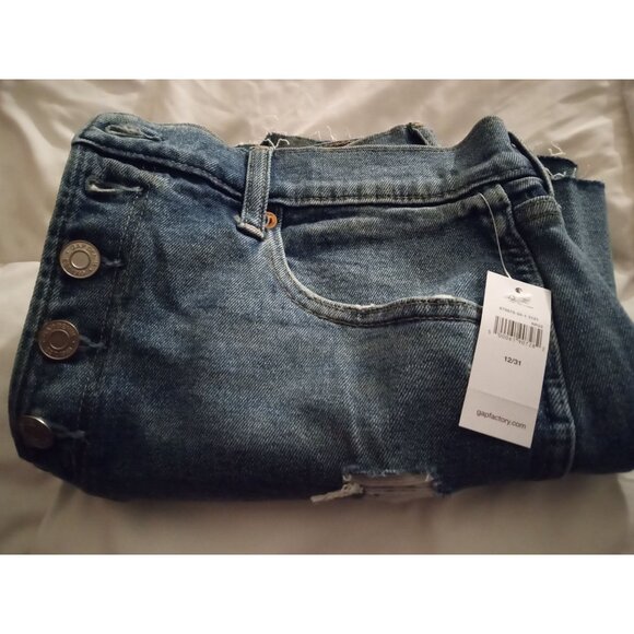Gap Factory Womens Mid-Rise Distressed Denim Shorts Size 12/31 Cotton Blend NWT - Picture 9 of 10
